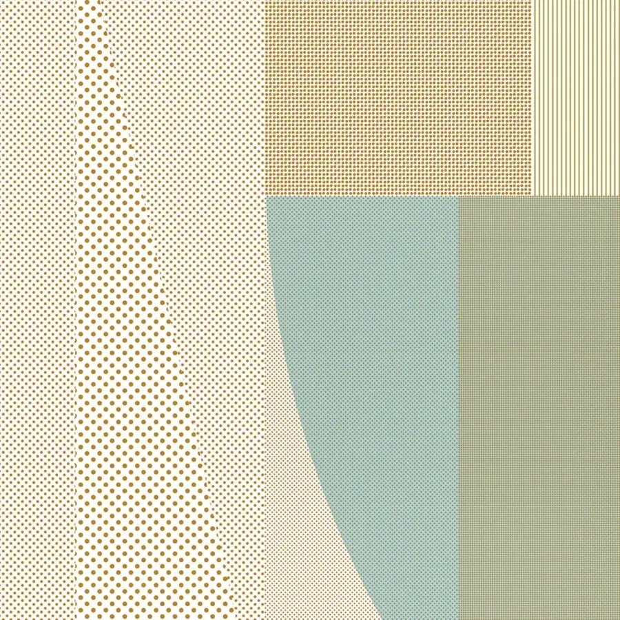 Distinguished Adriani e Rossi Hemlet wallpaper crafted with pale beige, muted gold, and light blue-green on a smooth fiberglass base