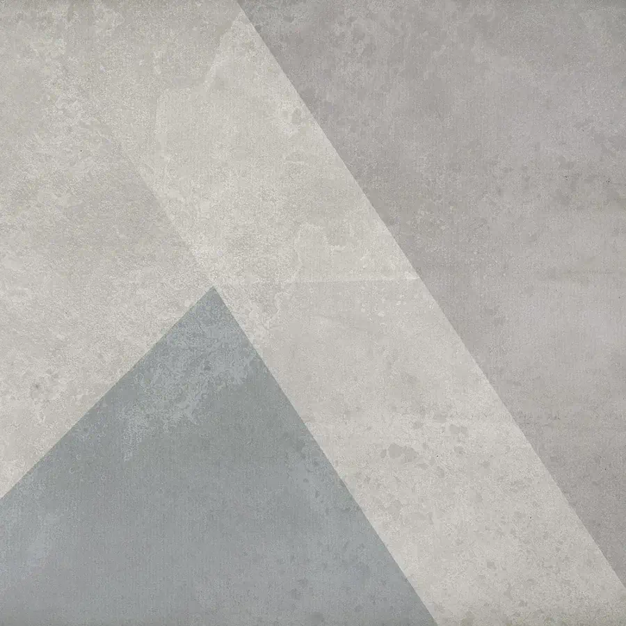 Distinguished Adriani e Rossi Geometric Wallpaper with overlapping planar shapes in a monochromatic gray and textured surface