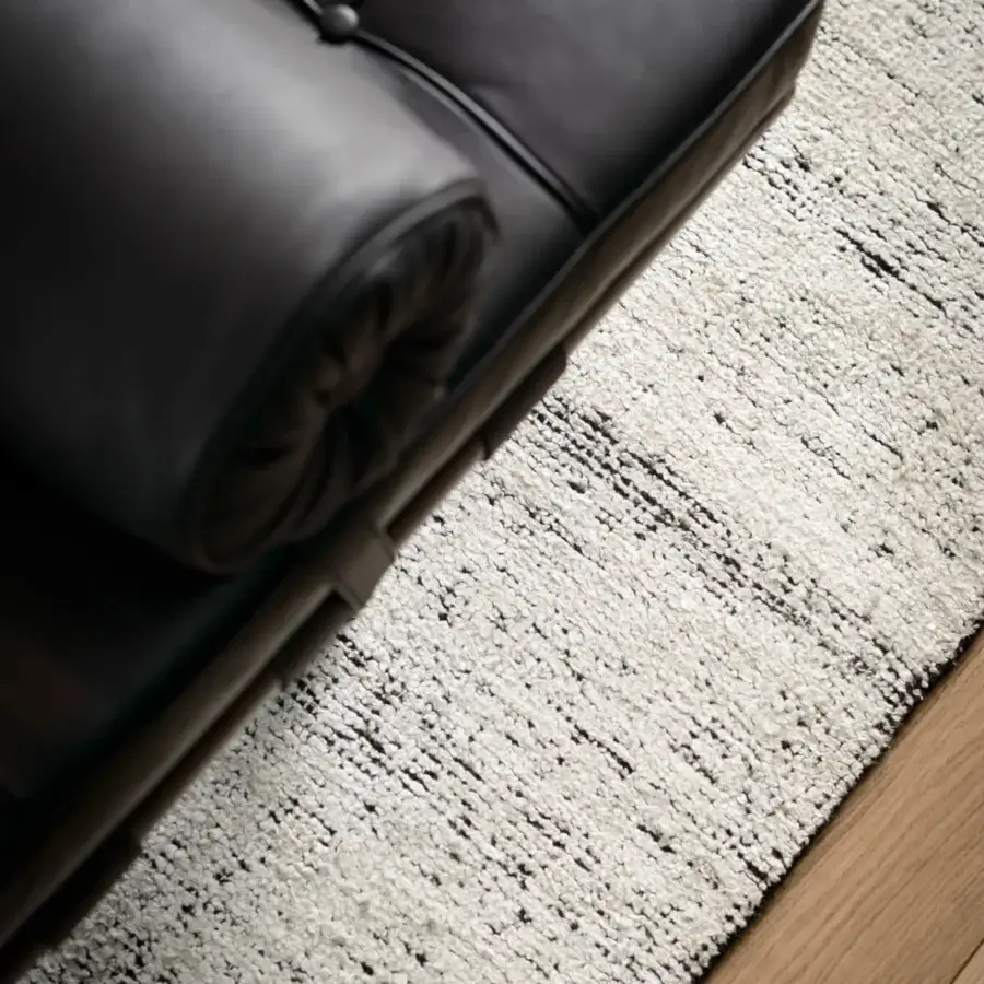 Distinguished Amini Perla rug crafted from bamboo silk and wool with a hand washed, clipped finish