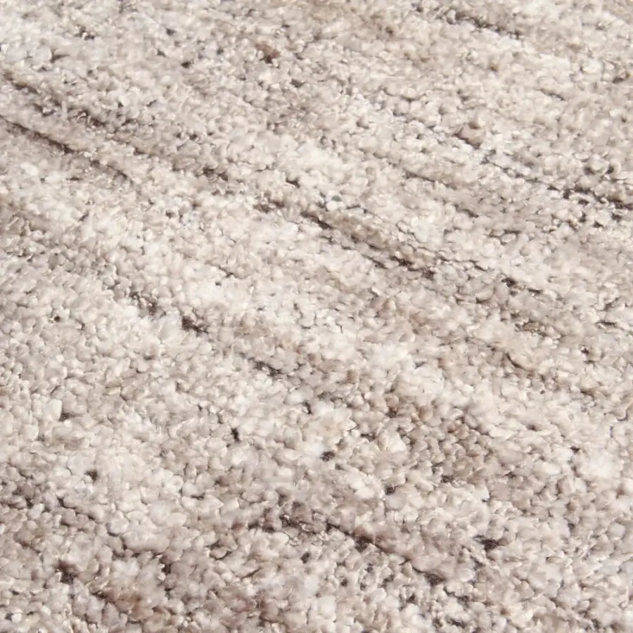 Distinguished Amini Perla rug hand-knotted in neutral beige with bamboo silk and wool, showcasing a uniquely textured, hand-washed finish