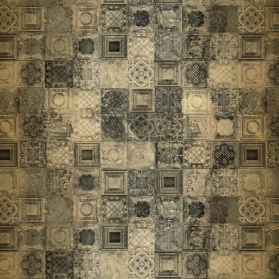 Superior Adriani e Rossi Lux Classic Frames wallpaper in beige, gray and brown with distressed textures