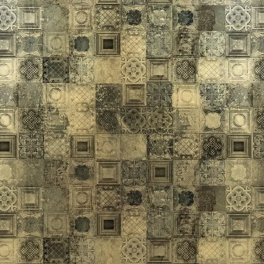 Distinguished Adriani e Rossi Lux Classic Frames wallpaper in beige, gray and brown tones with a subtly distressed finish