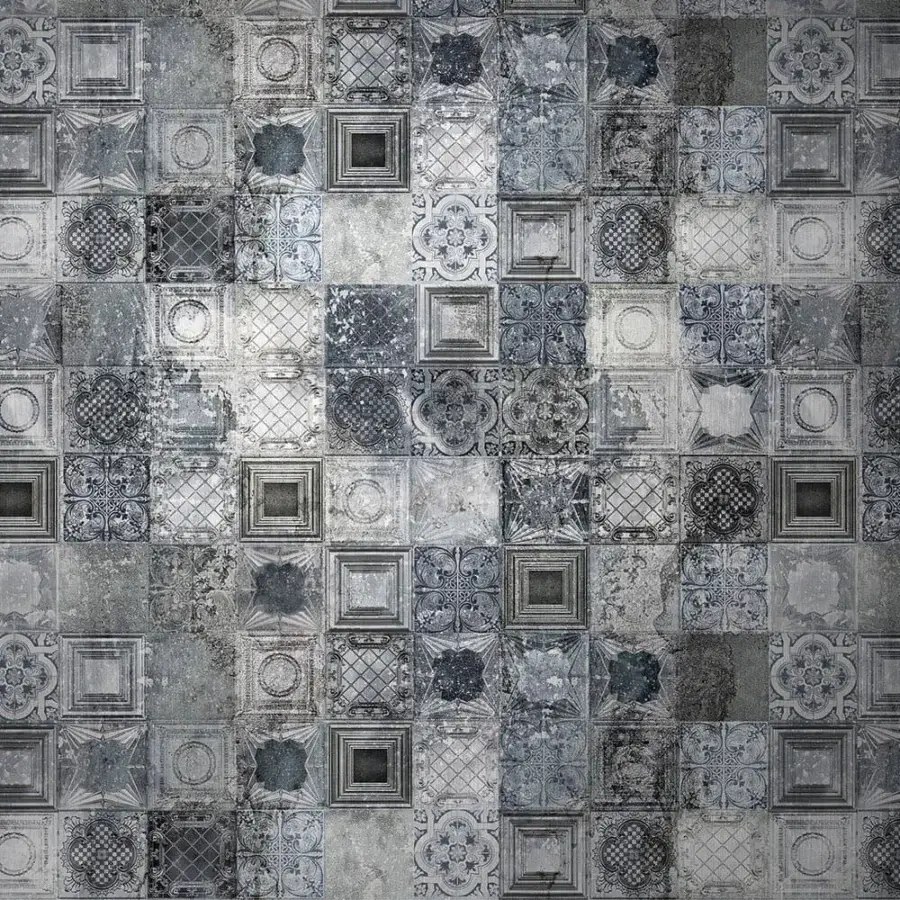 Exceptional Adriani e Rossi Lux Classic Frames wallpaper in nuanced gray shades with floral and geometric patterns and fiberglass base