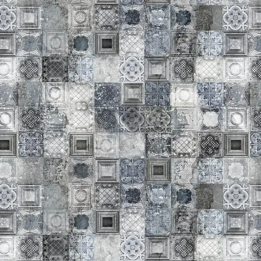 Distinguished Adriani e Rossi Lux Classic Frames wallpaper with gray stone-like composite and subtly distressed textures