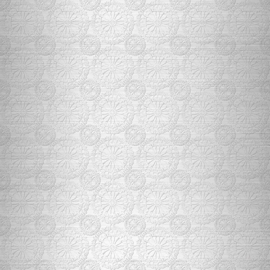 Exceptional Adriani e Rossi Bohemian wallpaper in light gray with circular motifs and a fiberglass base layer