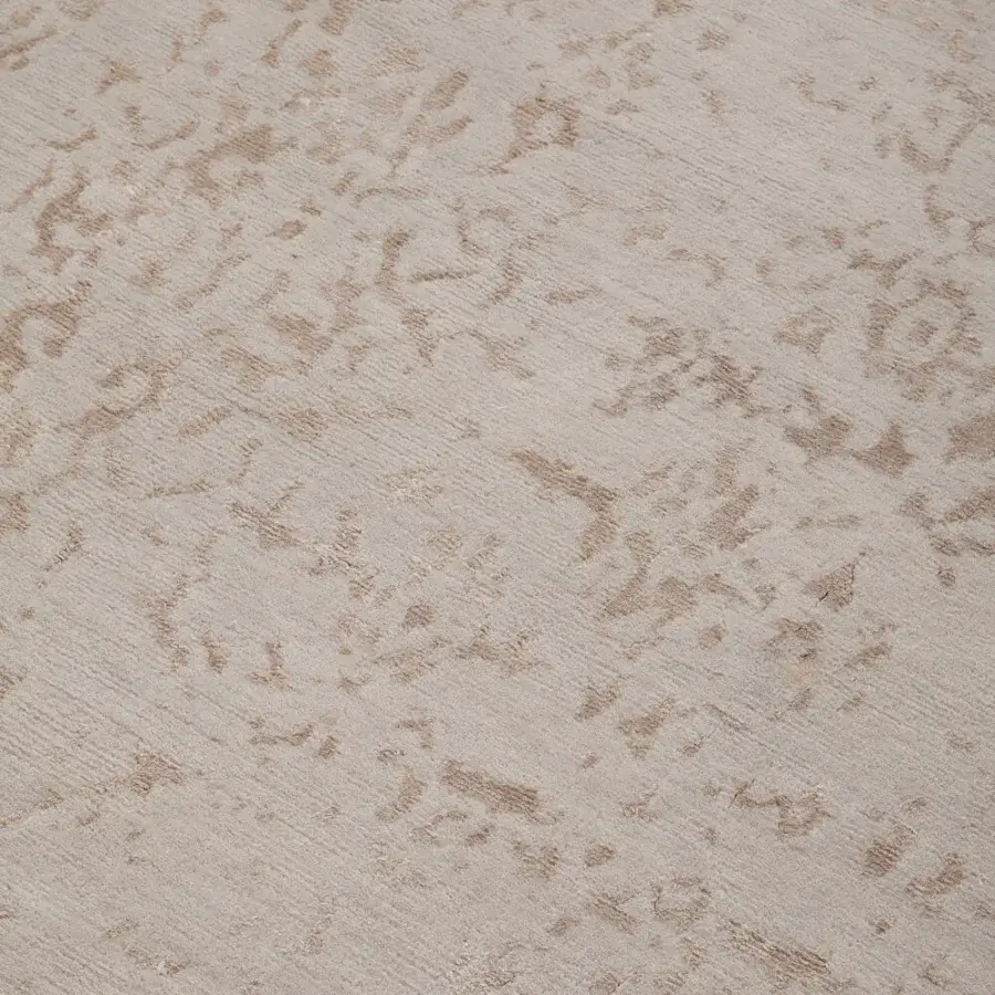 Distinguished Amini Artemisia rug with disrupted silk pattern emerging from soft wool and hand washing