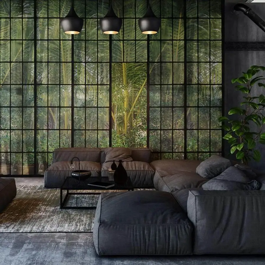 Exceptional Adriani e Rossi Views wallpaper presents a captivating bamboo forest panorama in green printed on a smooth fiberglass base