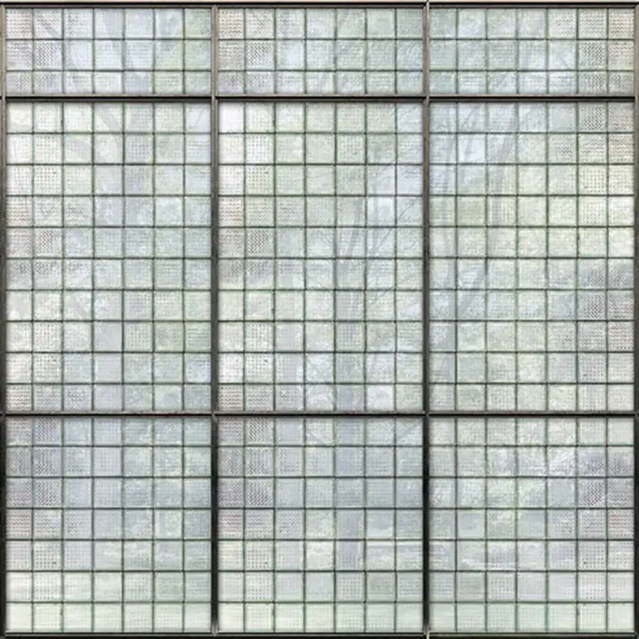 Luxury Adriani e Rossi Views wallpaper with a geometric design in pale gray-green glass and durable cement base