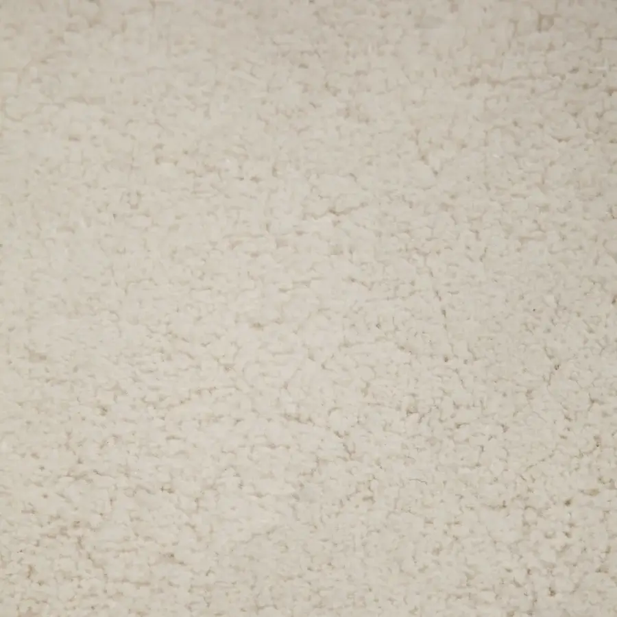Exceptional Amini Ciclopi-Atollo rug hand-knotted in creamy off-white pure organic wool with carved finish