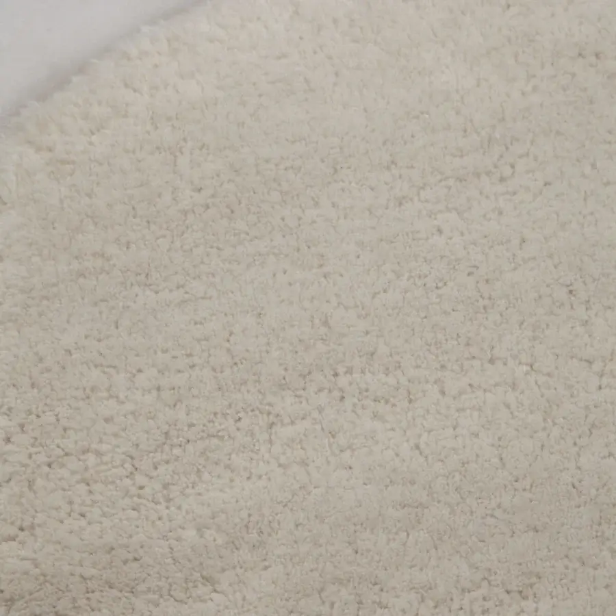Superior Amini Ciclopi-Atollo rug hand-knotted in off-white pure organic wool with a dense looped pile and carved finish
