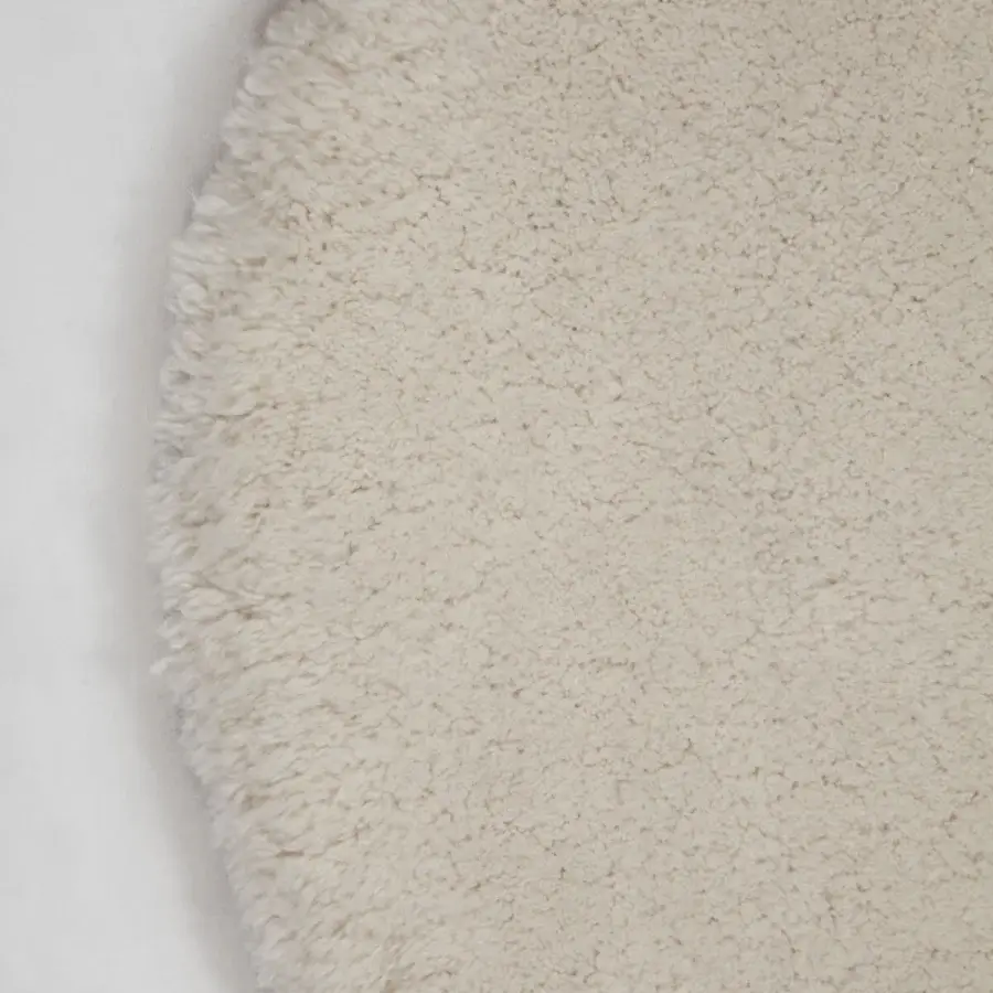 Distinguished Amini Ciclopi-Atollo rug hand-knotted in creamy off-white pure organic wool with a hand-washed finish