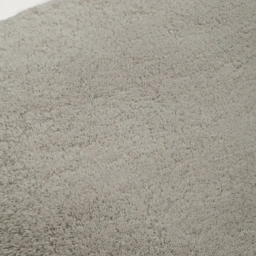 Exceptional Amini Ciclopi-Atollo rug hand-knotted in light beige pure organic wool with hand washing and carving
