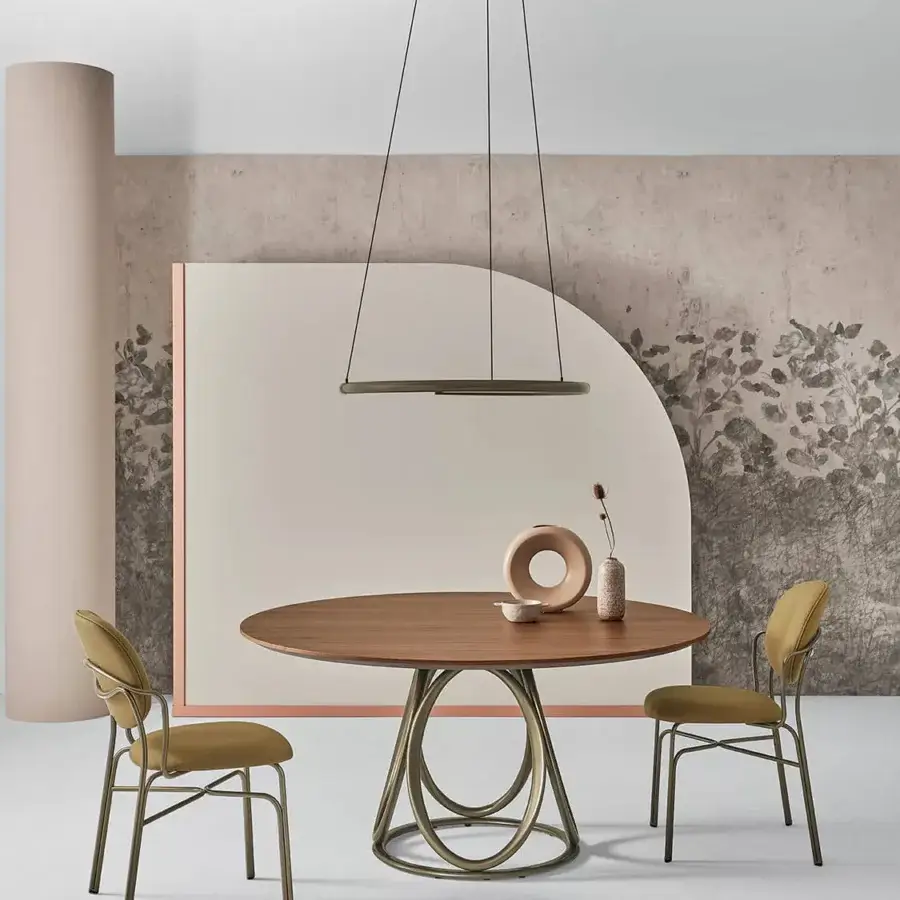 Distinguished Bontempi Comet Suspension Lamp with semicircle form built in dark gray metal and matte finish