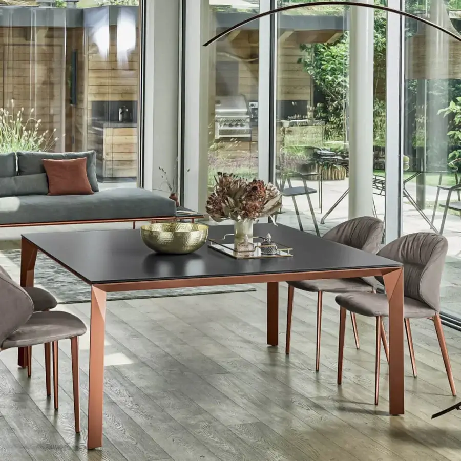 Architectural Bontempi Circle floor lamp with a dark gray arc crafted in satin metal for directed illumination