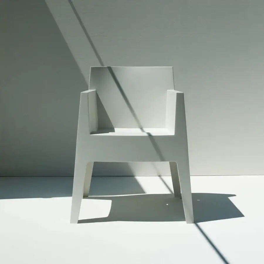 Superior Driade Toy armchair with geometric form molded from durable polypropylene and matte finish