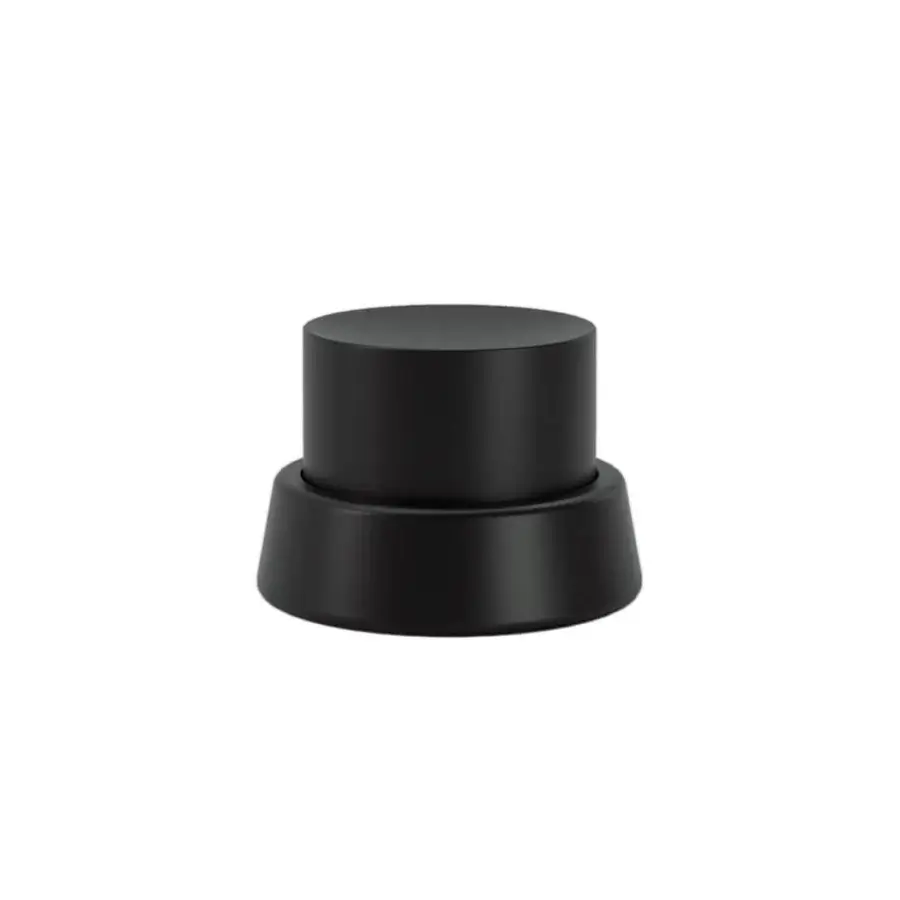 Captivating Driade Arcad3 ottoman with soft polyurethane seat and durable polyethylene base in matte black finish