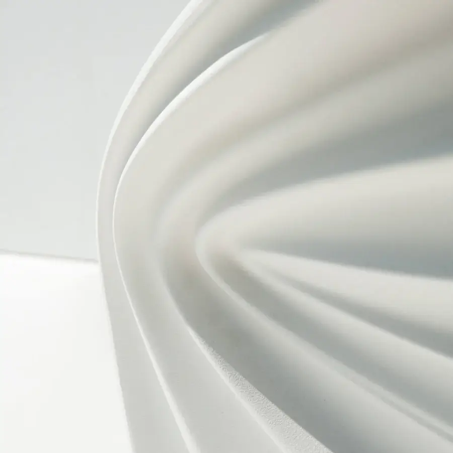 Superior Driade Modesty Veiled lounge chair crafted in white polyethylene with a matte finish
