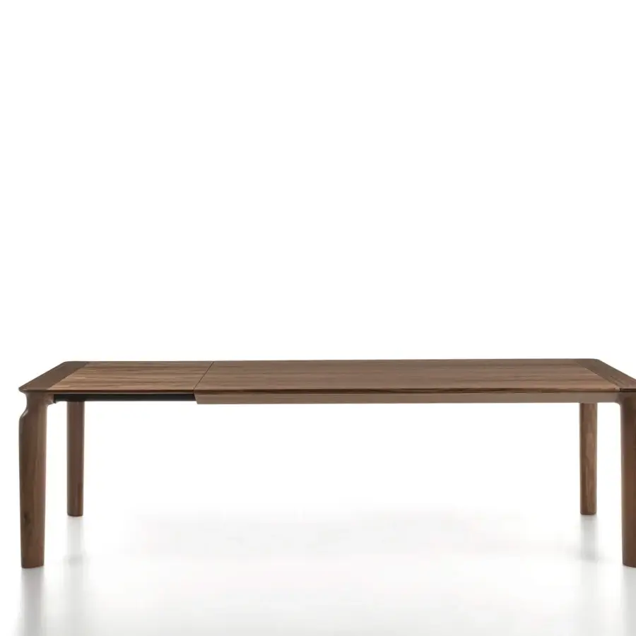 Exceptional Porada Amphora table crafted in solid Canaletta walnut with a satin finish and subtle wood grain variations