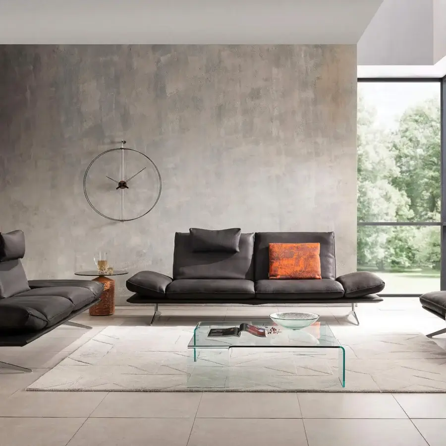 Superior Nomon Barcelona wall clock with dark fiberglass and warm walnut elements in a matte finish