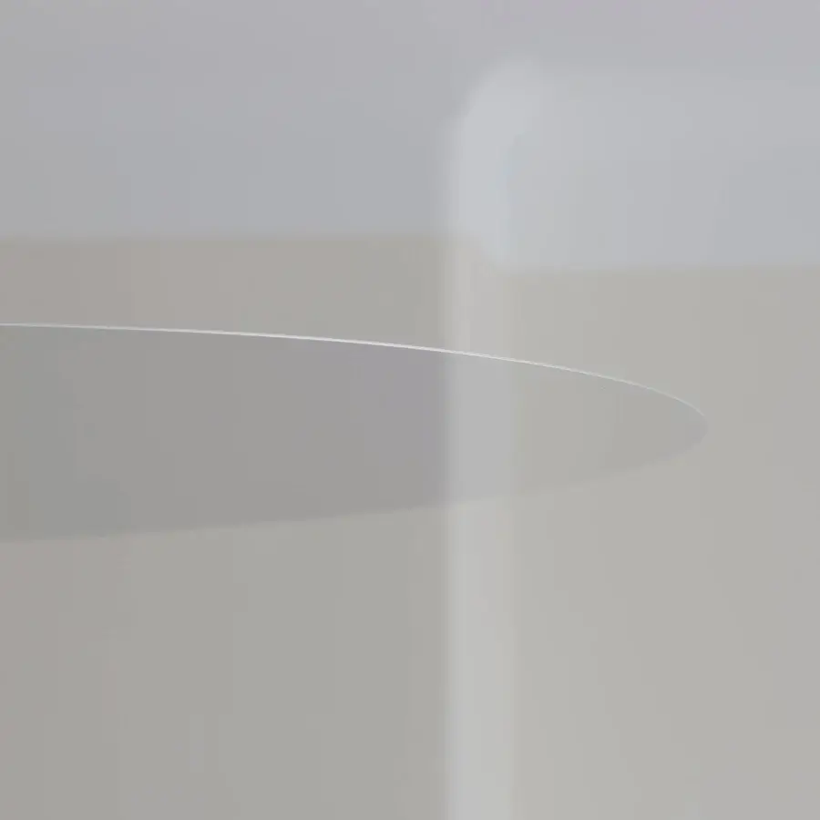 Distinguished Luceplan Millimetro suspension lamp in translucent synthetic material with mirror finish and upward illumination