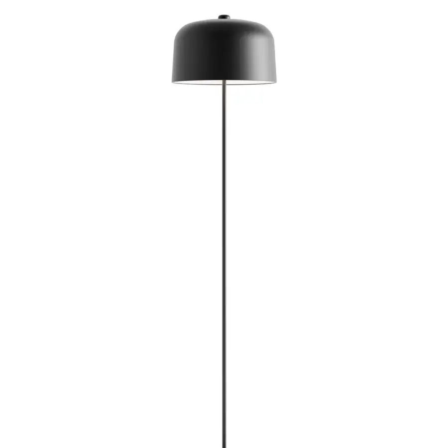 Innovative Luceplan Zile floor lamp built in refined steel and bio-plastic with a matte finish