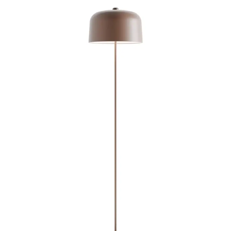Superior Luceplan Zile floor lamp with a tall silhouette crafted in refined steel and durable bio-plastic lampshade