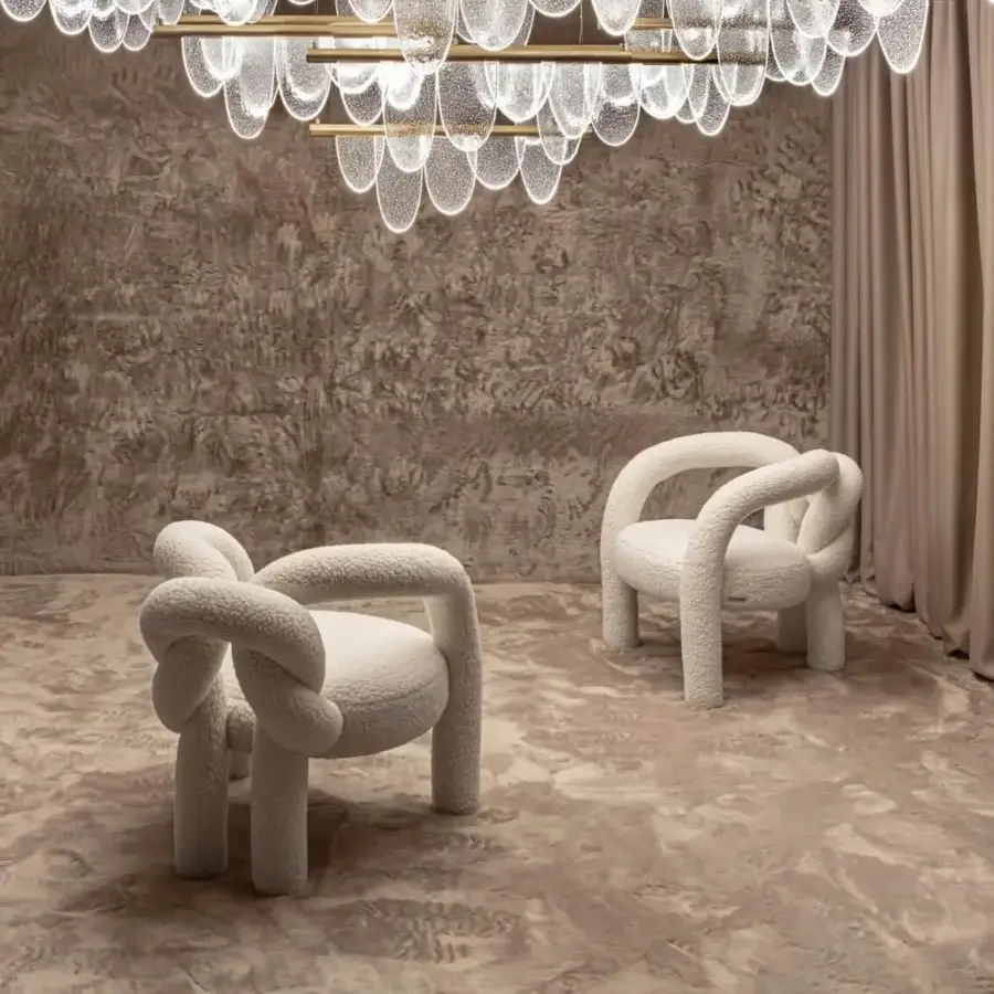 Exceptional Visionnaire Parade suspension lamp with a steel support and dual LED output in kiln-cast glass fusion