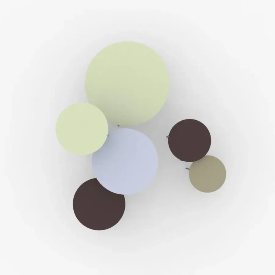 Exceptional LaCividina Accursio Outdoor table in muted green with smooth matte finish and airy lightness