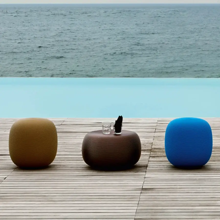Distinguished MY YOUR Pandora coffee table crafted in Italy with dark brown durable material and subtly textured surface