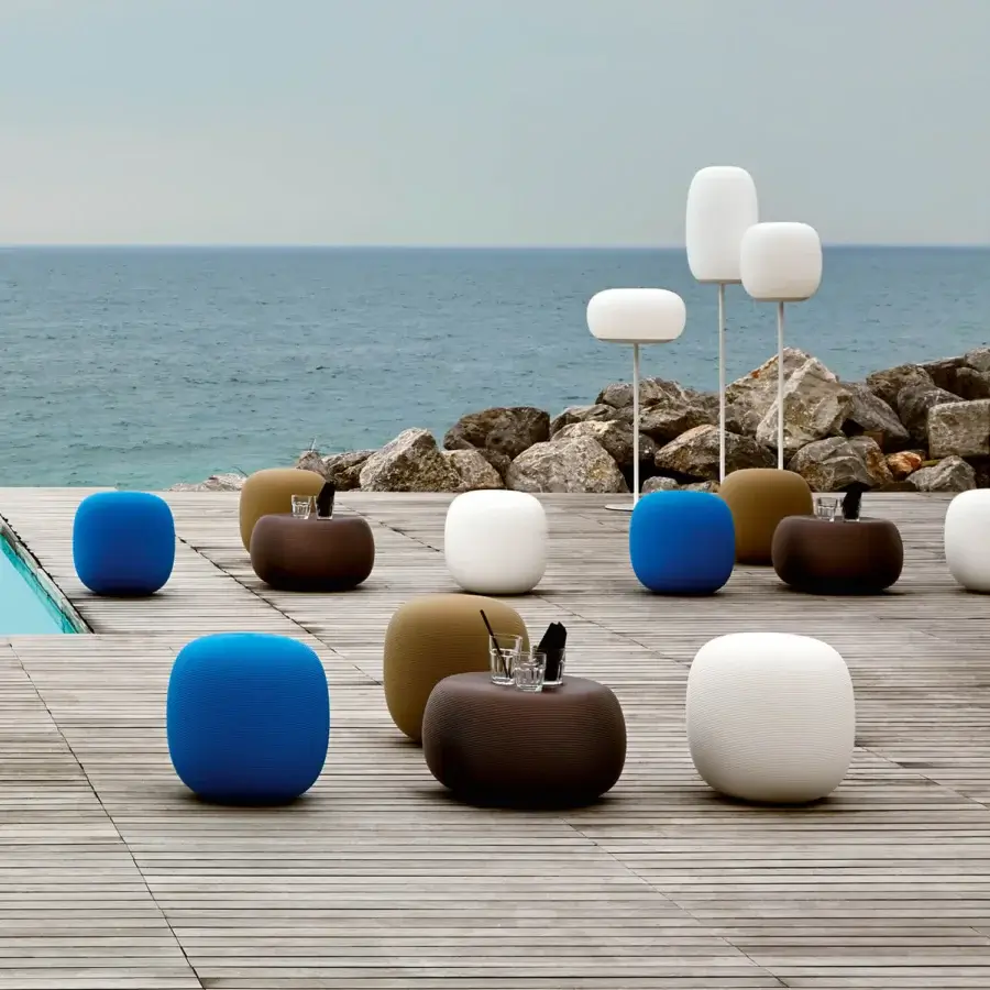 Exceptional MY YOUR Pandora coffee table crafted in Italy with cool blue textured surface and organic form