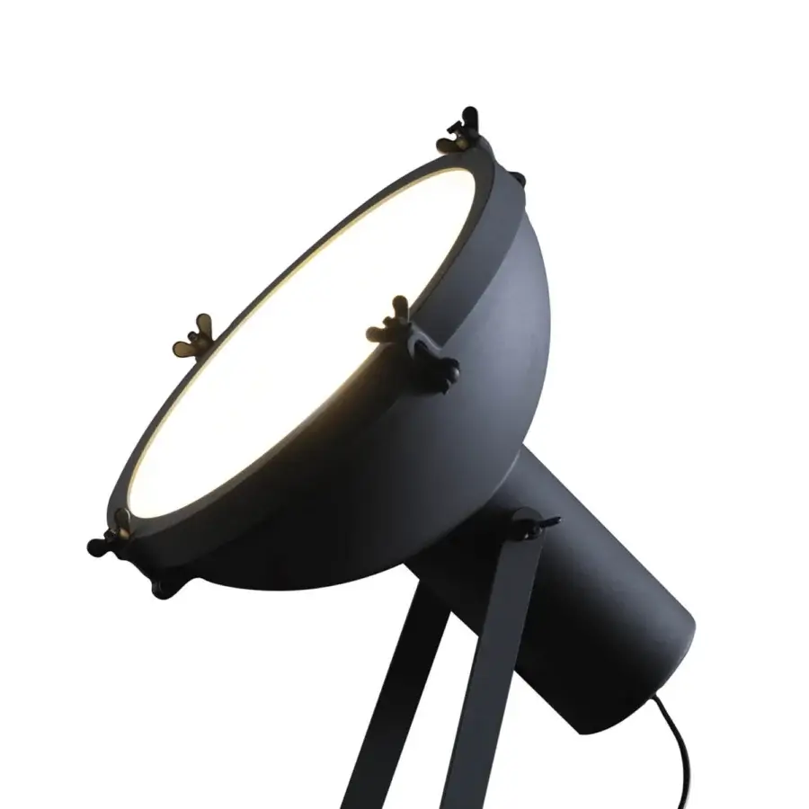 Distinguished Nemo Lighting Projecteur 365 floor lamp in dark matte aluminum with a conical shade and slender support