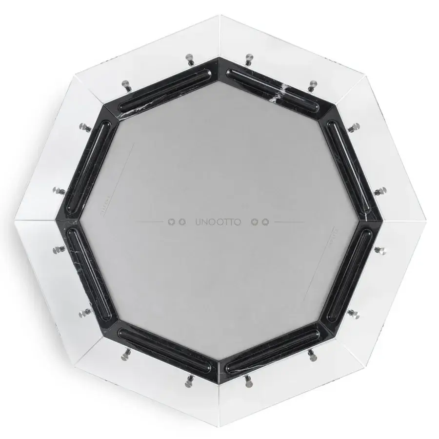 Captivating Impatia Unootto poker table with polished Italian marble, low-iron glass, plus Alcantara playing surface and chrome legs