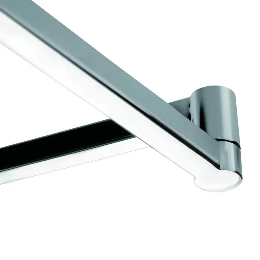 Distinguished Nemo Lighting AS41 suspension lamp with a sleek angular form crafted in polished silver and hand-blown glass