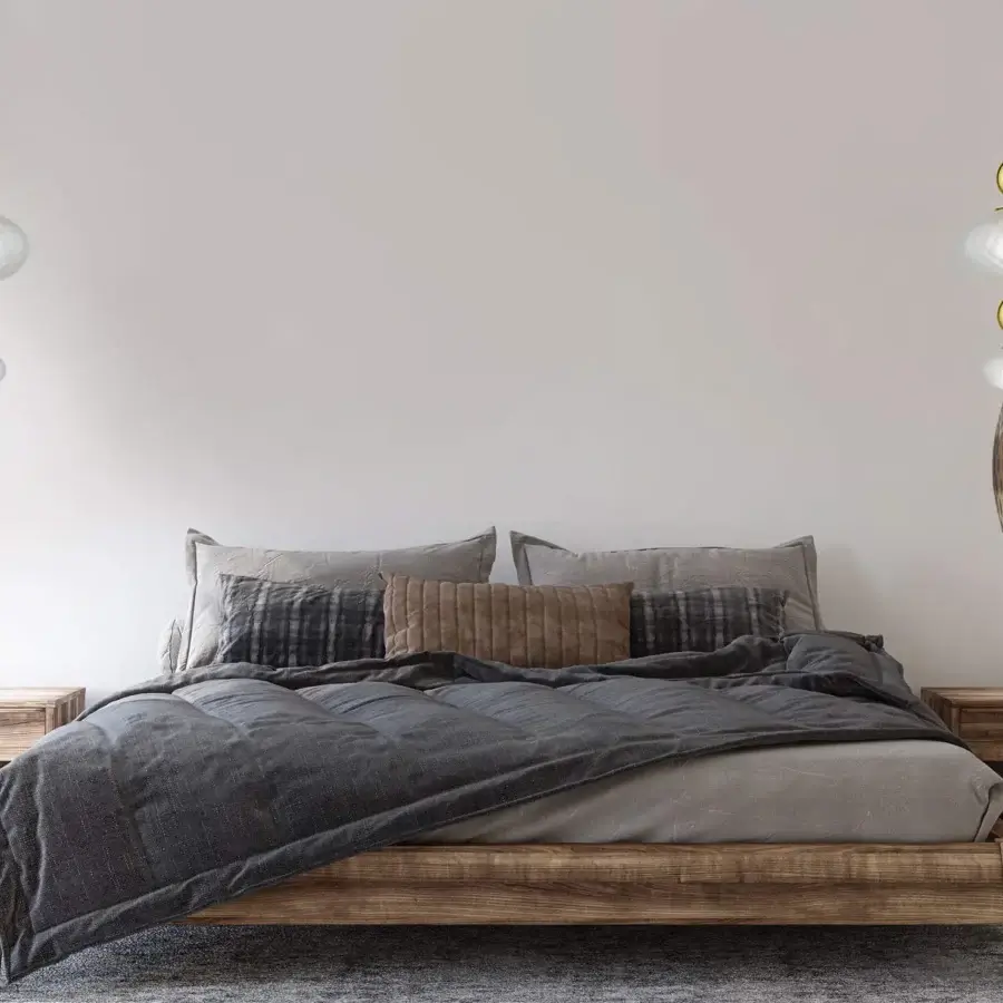 Captivating Euroluce Harmony suspension lamp with borosilicate spheres in mirrored brown and soft rosaline blown glass crafted with metallic detail