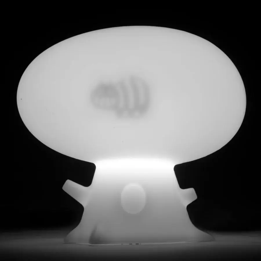 Distinguished MY YOUR Light Tales Moby lamp with organic silhouette and matte white finish crafted in Italy