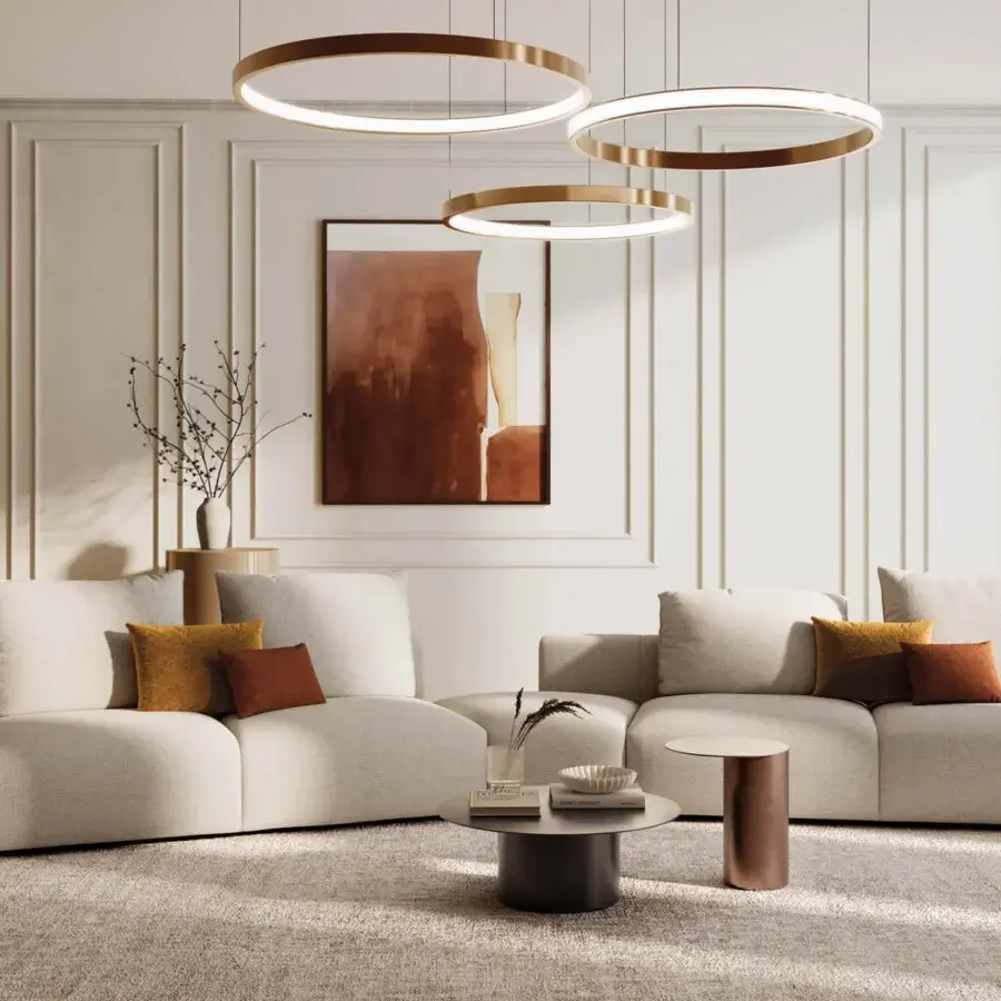 Distinguished CTS Salotti Eclipse coffee table crafted in terracotta metal with a sophisticated satin finish