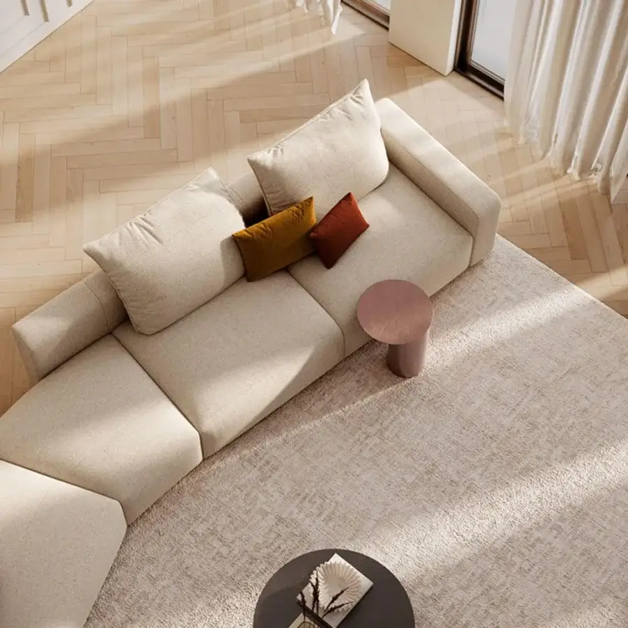 Superior CTS Salotti Eclipse coffee table built in rose tone metal with a satin finish