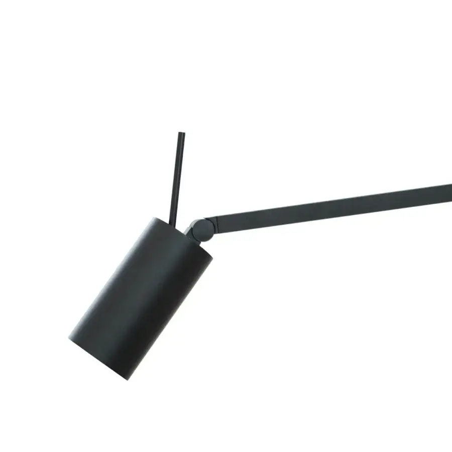 Superior Nemo Lighting Swan wall lamp crafted in metal with a matte finish and accented by refined Testa di Moro leather counterweight