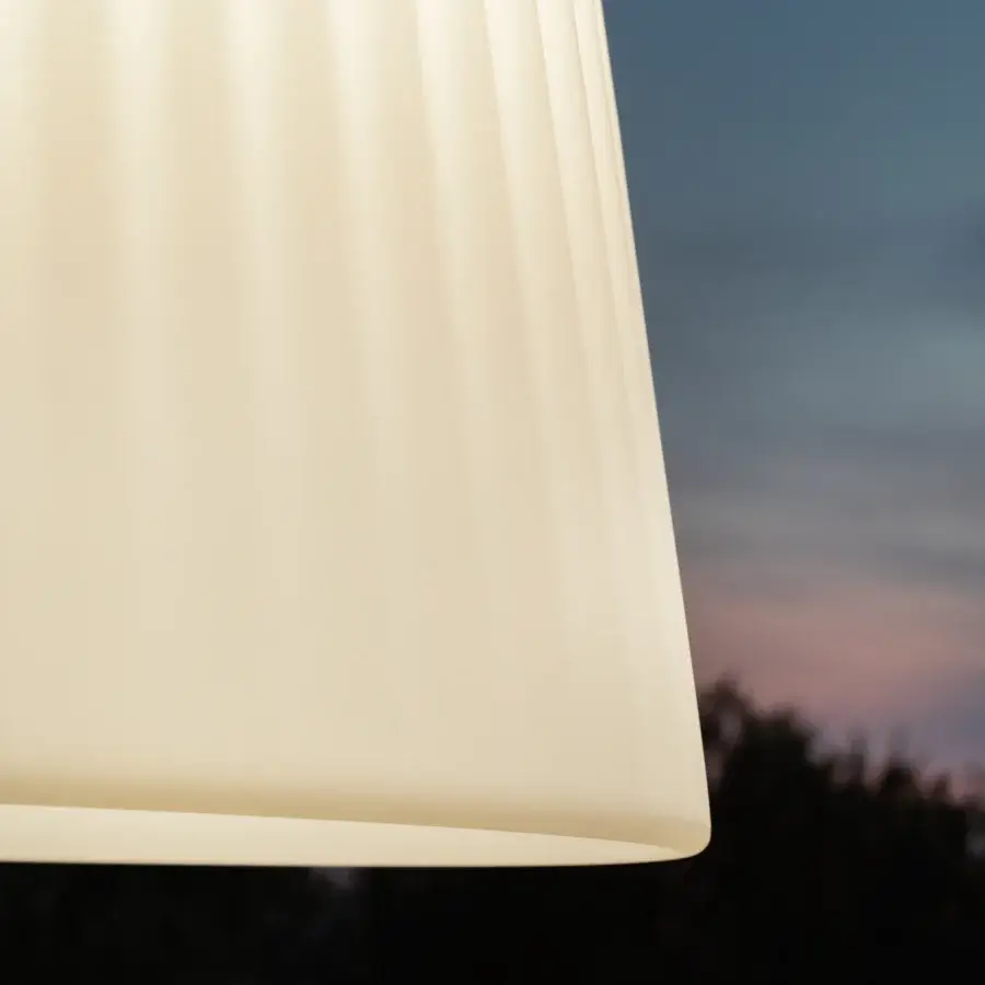 Distinguished MY YOUR Agata Wood floor lamp crafted in Italy with translucent off-white Poleasy diffuser and treated wooden tripod