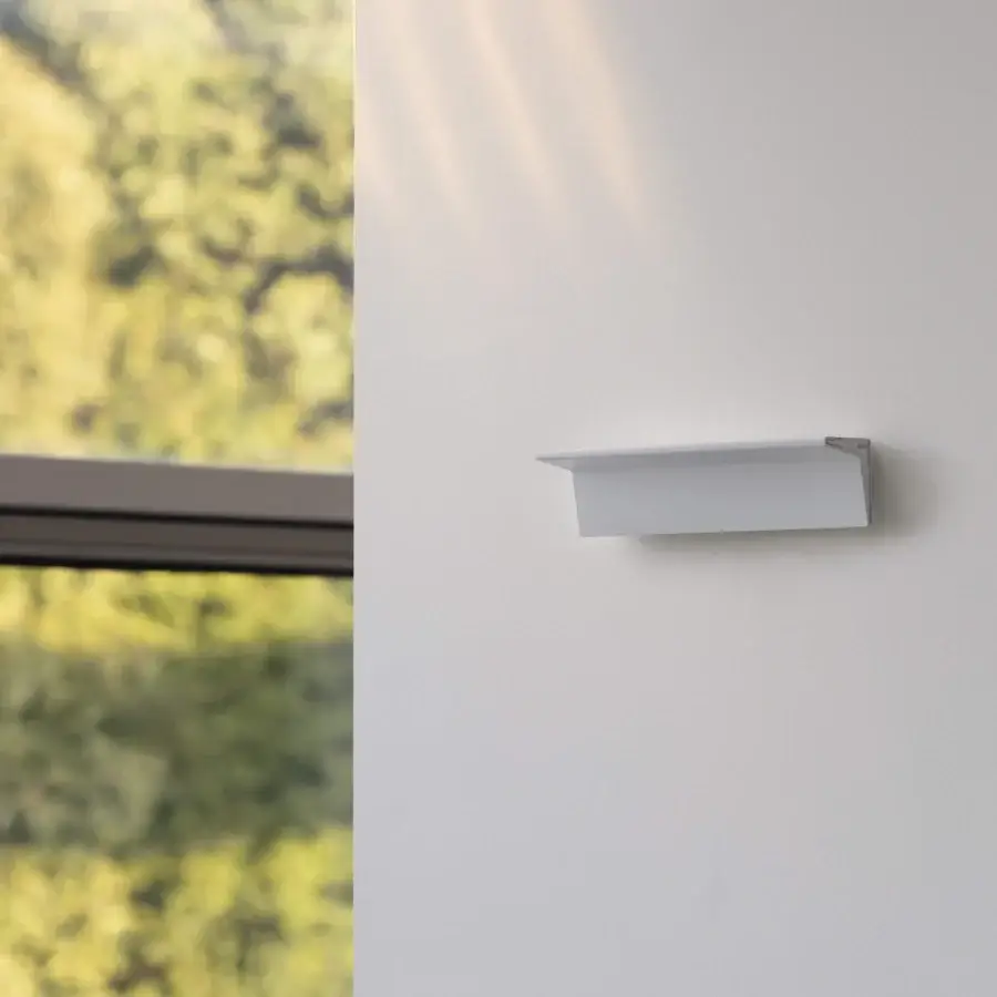 Distinguished Nemo Lighting Zena wall lamp crafted in recyclable aluminum with a white matte finish and streamlined form