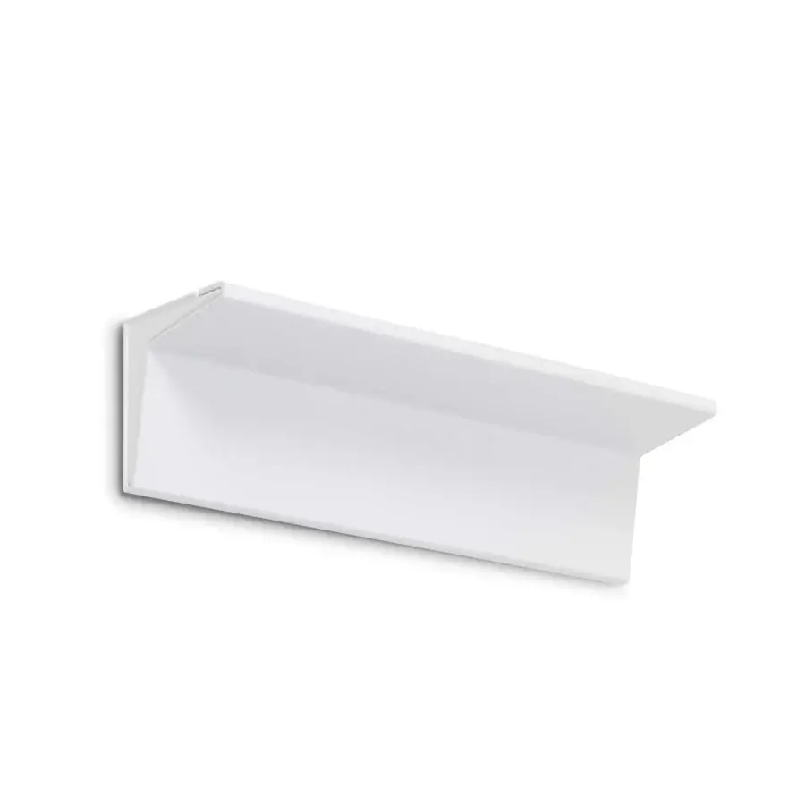 Elegant Nemo Lighting Zena wall lamp built in recyclable aluminum with a smooth matte finish and projecting shelf-like extension