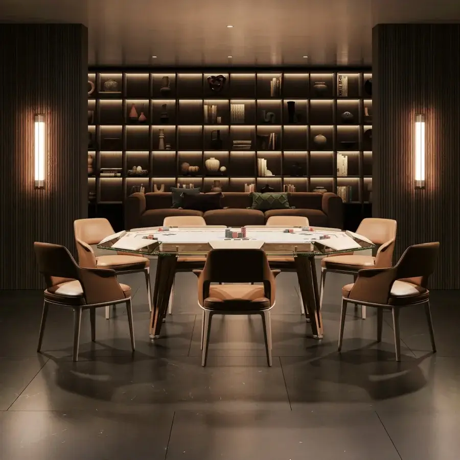 Unootto Wood Poker Table (10 Players) #4