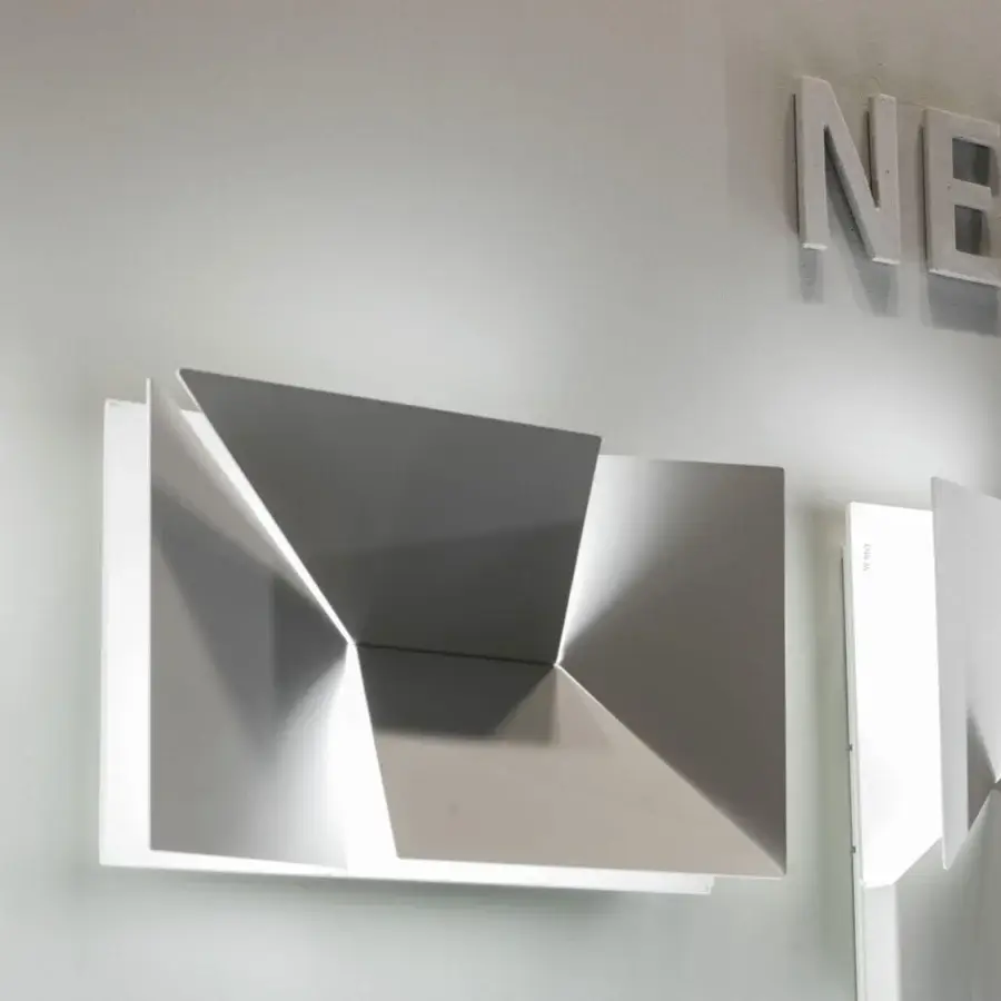 Exceptional Nemo Lighting Wall Shadows wall lamp crafted with laser-cut aluminum and a matte white painted finish producing dramatic shadows