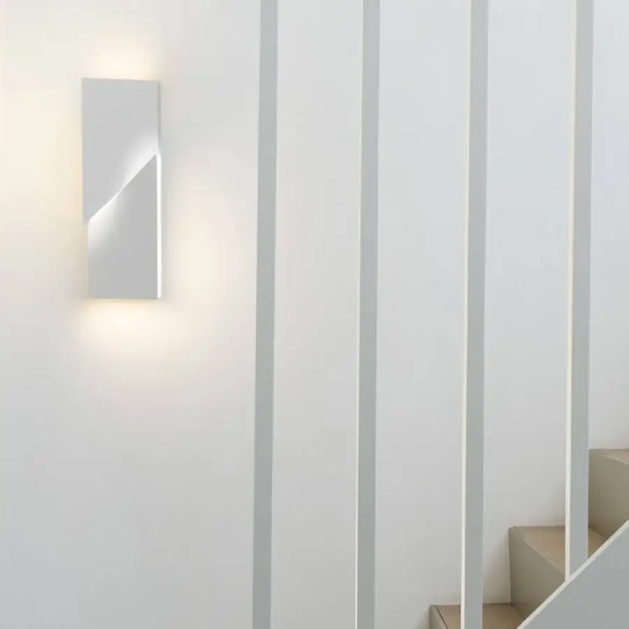 Distinguished Nemo Lighting Wall Shadows wall lamp crafted with laser-cut aluminum in matte white finish delivering diffused illumination