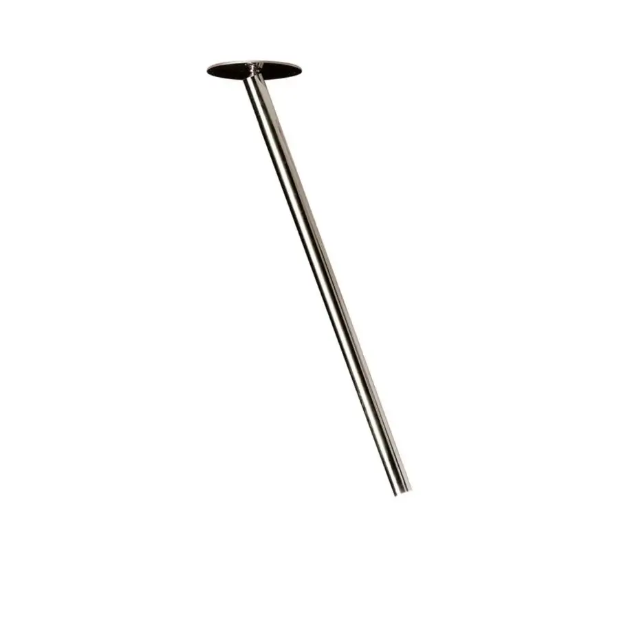 Distinguished Nemo Lighting Canna Nuda Metallo ceiling lamp crafted in polished metal with a silver finish