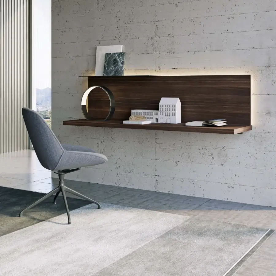 Elegant Dallagnese Le Mans chair with quilted gray fabric upholstery and sleek black metal swivel base