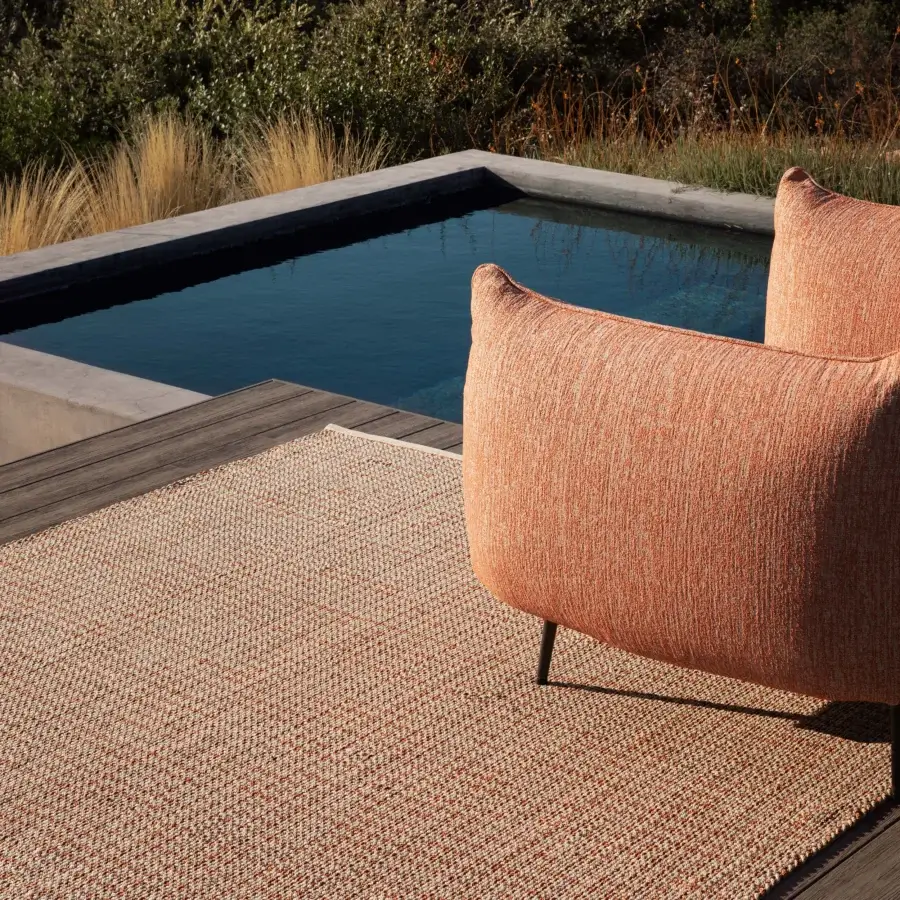 Superior MY YOUR Aladdin rug hand-sewn from durable rope in warm terracotta with a textured weave