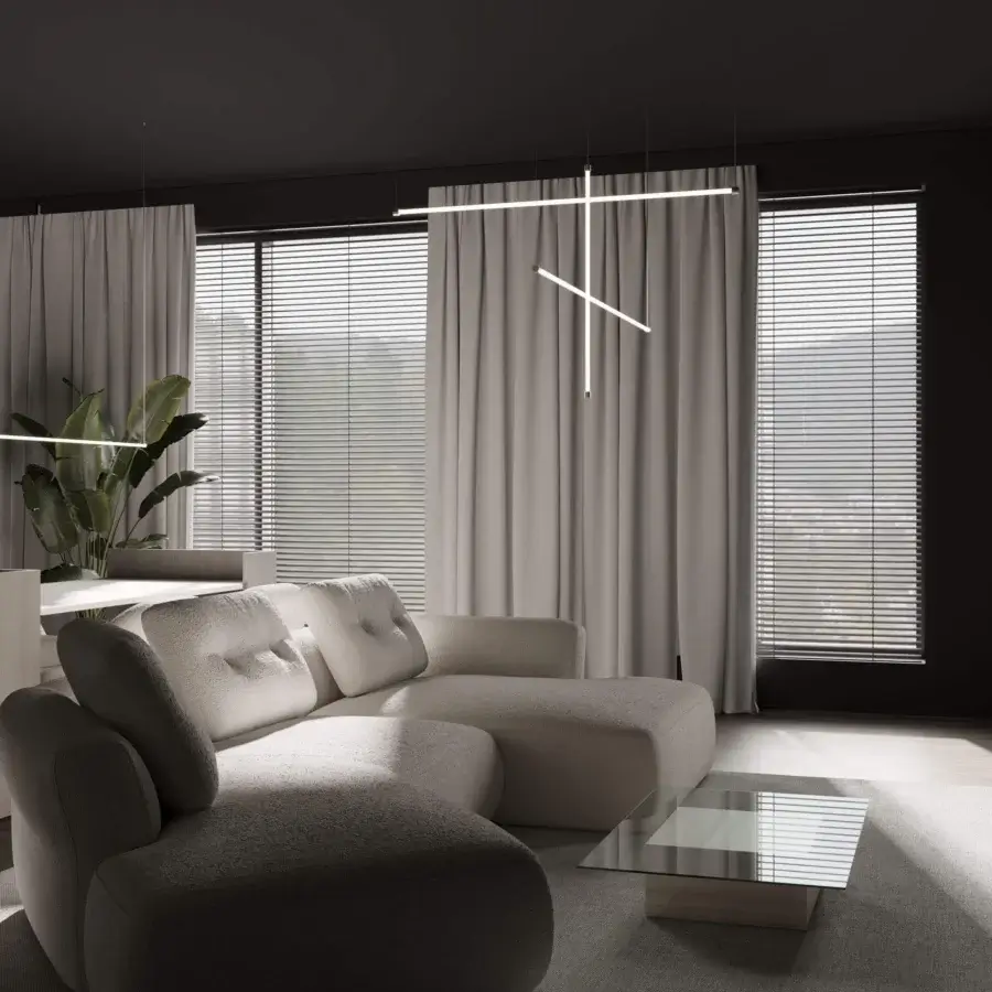 Superior Stillux The Line 1 suspension lamp with harmonious LED tubes and exclusive Italian craftsmanship