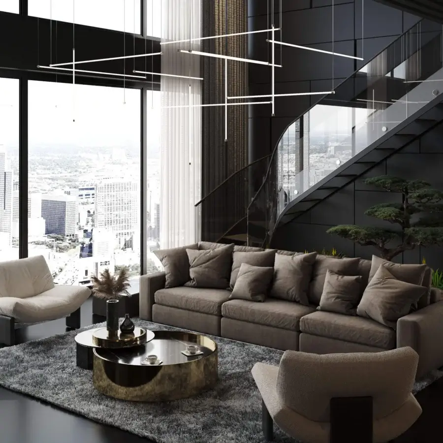 Distinguished Stillux The Line 13 suspension lamp with integrated LED lighting and matte finish delivers evenly distributed warm illumination