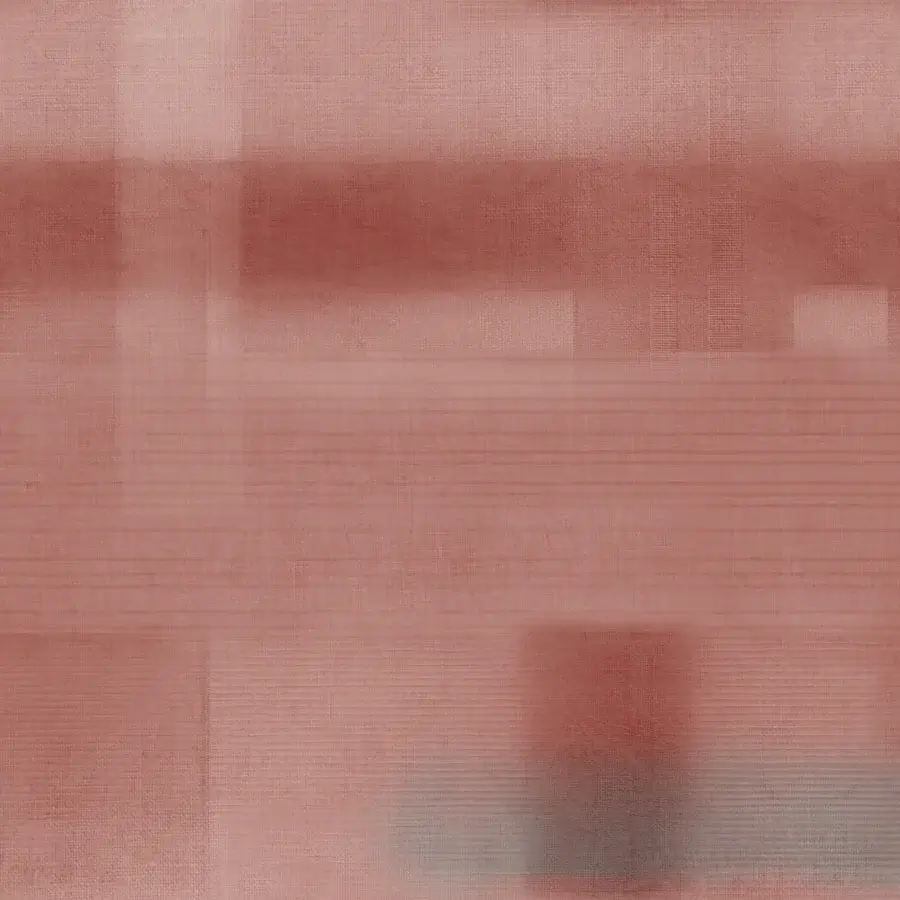 Elegant Wall&Decò Sussurro wallpaper with a contemporary grid in muted rose tones and reddish-brown variations on organic bio-vinyl with fabric-effect finish